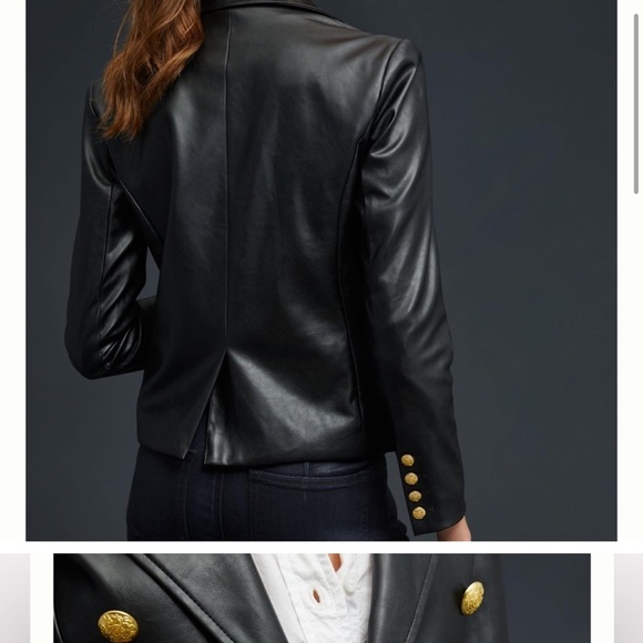 Anthropologie Nico Faux Leather Blazer - Picture 4 of 14